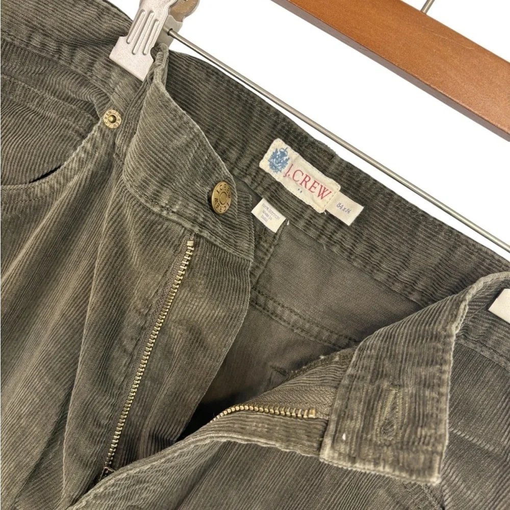 J. Crew Men's 100% Cotton Olive Green Corduroy Pants